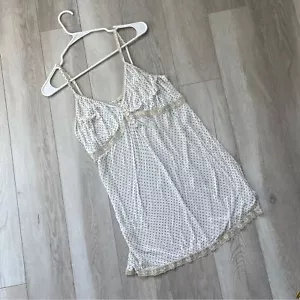 Aerie Babydoll Tank Top y2k gepunktet Spitze Damen weiß (large) 90er Retro Freizeit - Bild 1 von 5