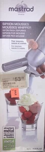 Mastrad Paris Siphon Mousse Whipper Silver for Mousses, Sauces & Creams 0.5L NR - Picture 1 of 1