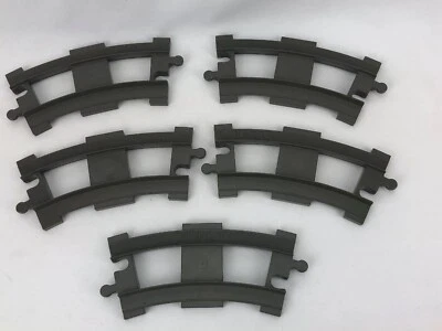 Lego Duplo 6378 Thomas The Tank Mid Grey Train Track 5x Short Curve - Image 1 of 3