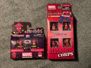  DEADPOOL CORPS COMPLETE (RARE) & FIRE CHIEF SPIDER-MAN NYCC EXCLUSIVE MINIMATES - Picture 1 of 2