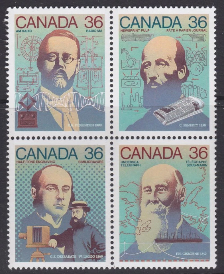 Canada 1987 #1138a  - Canada Day: Science and Technology – 2 (block of 4) - MNH - Image 1 of 1
