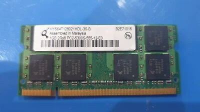 1GB Qimonda 2Rx16 5300S - 555 sodimm DDRII RAM MEMORY PC2 DDR2 Laptop HP - Image 1 of 2