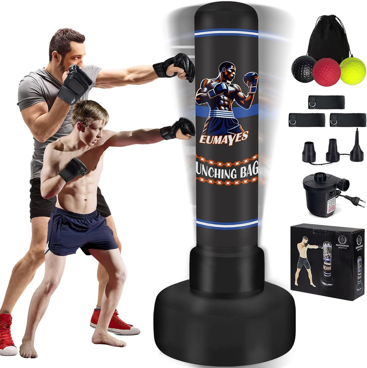 Pungiball Adulti Sacco Da Boxe Autoportante 180cm Per MMA, Muay