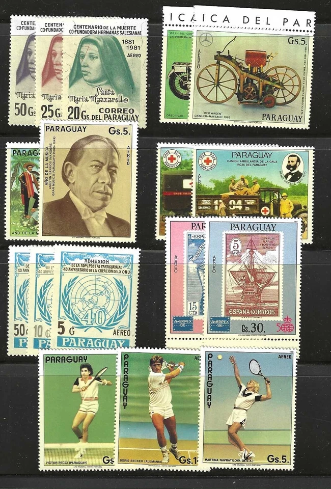 PARAGUAY STAMPS #2152... C640 -- AIRS (7) SETS + (6)SS + (4) MS  -- 1978  - MINT - Image 1 of 4