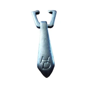 HD Harley Davidson Motor Cycles Dark Silver Zipper Pull Thin Tie Shape Jacket - Picture 1 of 2