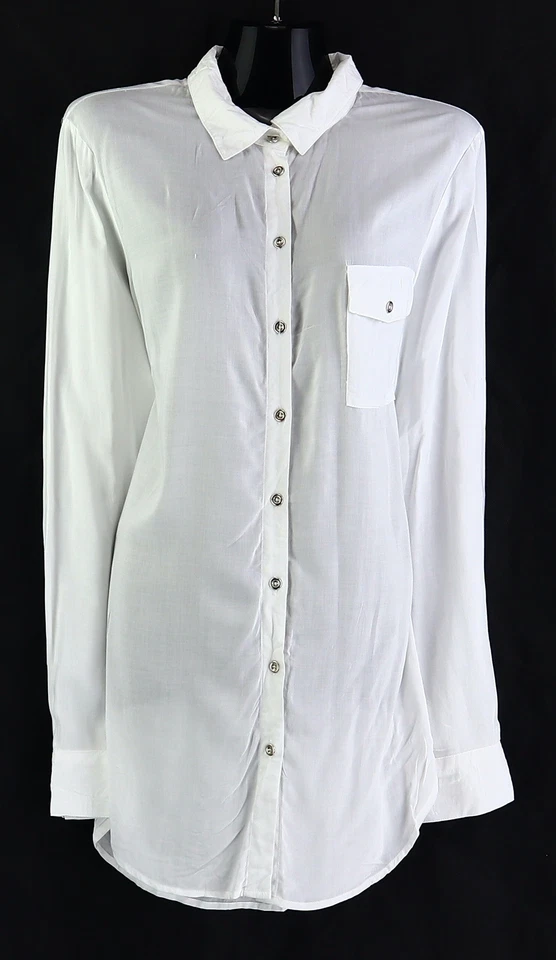 Hemd Gr. 42 Weiß Damenhemd Bluse Shirt Tunika Oberteil RPW - Bild 1 von 1