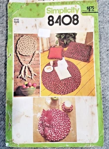 Simplicity 8408 How-To BRAIDING Rug Pillow Coaster etc pattern Uncut 1978 - Picture 1 of 8