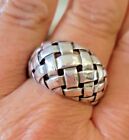 James Avery Retired WOVEN Ring LARGE Size 12 VERY Neat Piece! With JA BOX!