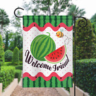 Watermelon Welcome Friend Flag, Summer Watermelon Garden Flag, Funny Fruit Flag