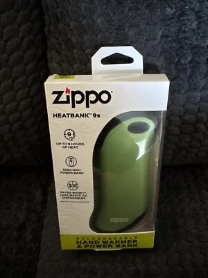 Calentador de manos recargable Zippo Green Heatbank 9s, 40577 Foto 1 de 2