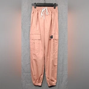 NWT Sangtree Cargo Jogger Pants Girls 170 Peach Casual Comfy Retro 90s Y2K - Picture 1 of 11