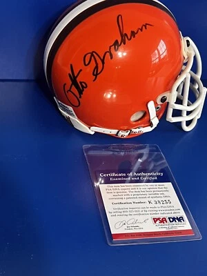 Otto Graham Autographed Mini Helmet - Rare Cleveland Browns PSA / DNA COA - Image 1 of 3