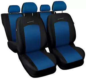 Car seat covers fit Fiat Seicento - full set blue / black sport style - Picture 1 of 5
