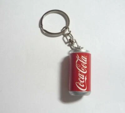 COCA-COLA CAN Metal KEYCHAIN Keyring Novelty Indonesia 3D 1.5" Resin Red Cute - Image 1 of 4