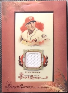 2014 Topps Allen & Ginter - Mini Framed Relics #RA-RZ - Ryan Zimmerman Nationals - Picture 1 of 1