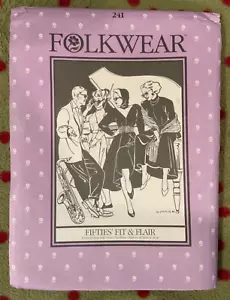 Folkwear Fifties Fit & Flare Dress #241 Sewing Pattern, Uncut Adult Sizes 6 - 16 - Picture 1 of 3