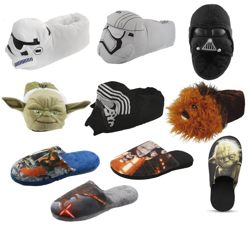 Disney Star Wars Tier Hausschuhe Plüsch Schlappen Pantoffel Puschen weich warm - Bild 1 von 1
