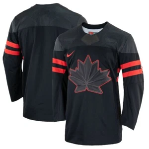 Men's Black International Hockey Team Canada IIHF 2022 Replica Olympics Jersey - Picture 1 of 3