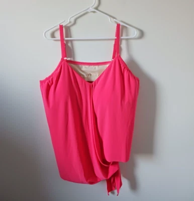 Camiseta de natación Tankini Magicsuit para mujer talla grande 22 naranja puesta de sol correa ajustable nueva con etiquetas Foto 1 de 4