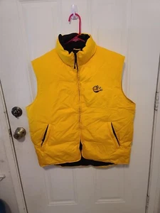 Cripple Creek PBR Professional Bull Riders Yellow Puffer Vest Men Sz L - Picture 1 of 14