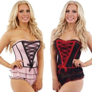 Conjunto vasco estilo corsé para dama tanga lencería incluida ropa interior para mujer - Imagen 1 de 13
