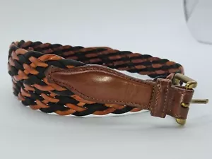 Cole Hann mens leather belts braided and southwestern style set of 2 size 38, 36 - Picture 1 of 15