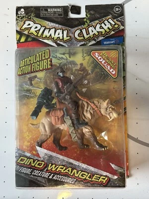 Lote de figuras de acción Primal Clash Dino Wrangler Sabertooth 2018 Walmart Exc Sin usar, en caja Foto 1 de 2