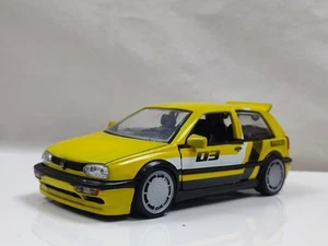 Modified Custom 1/24 Volkswagen Golf GTi MK3 Sunnyside Yellow Model Car - Picture 1 of 13