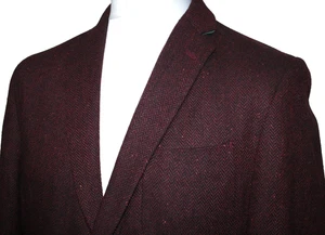 Spitalfields Black Label Mens Suit Jacket -UK 40R EU 50-Dark Mahogany-Blazer Top - Picture 1 of 12