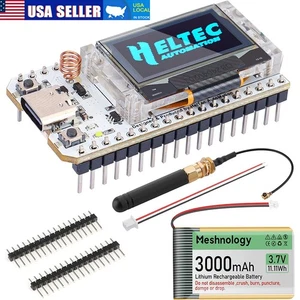 Placa OLED Heltec V3 ESP32 915 MHz LoRa V3 + Antena + Juego de baterías para Meshtastic - Imagen 1 de 8