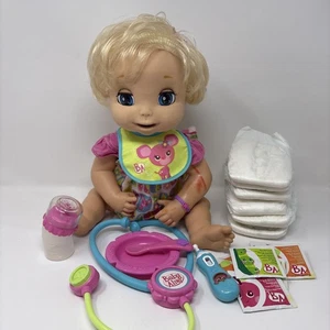 Baby Alive 2006 Soft Face Puppe blond FUNKTIONIERT Zubehör Magnetflasche Löffel - Bild 1 von 16