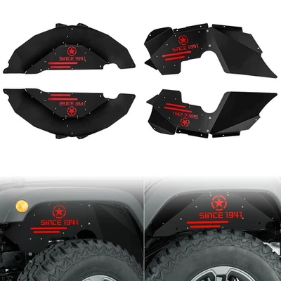 For 2007-2018 Jeep Wrangler JK & JKU Unlimited Rear & Front Inner Fender Liners - Image 1 of 4