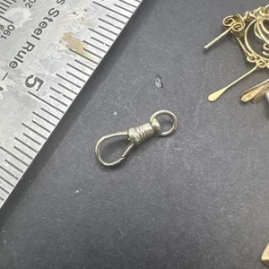 Antique 10k White Gold Dog Clasp For Watch Chain - Picture 1 of 5