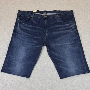 Levi's 511 Slim Stretch Denim Shorts Dark Blue Raw Hem Men's 46 ** READ ** - Picture 1 of 18