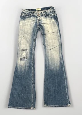 BKE Star Stretch Jeans Women’s *28x35.5 Blue Flare Distressed Y2K Long Inseam - Image 1 of 4