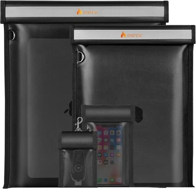 ENGPOW Military Grade Faraday Bags,4 Pack Faraday Cages for Laptops,Tablets,Phon