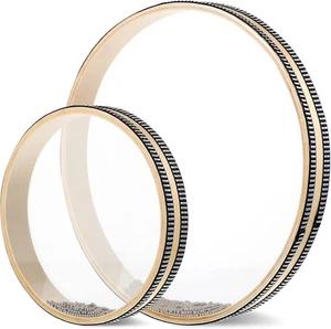 2 Pezzi Sea Wave Drum - Tamburo Oceanico Trasparente 30 Cm Con Sfere in Acciaio  - Foto 1 di 12