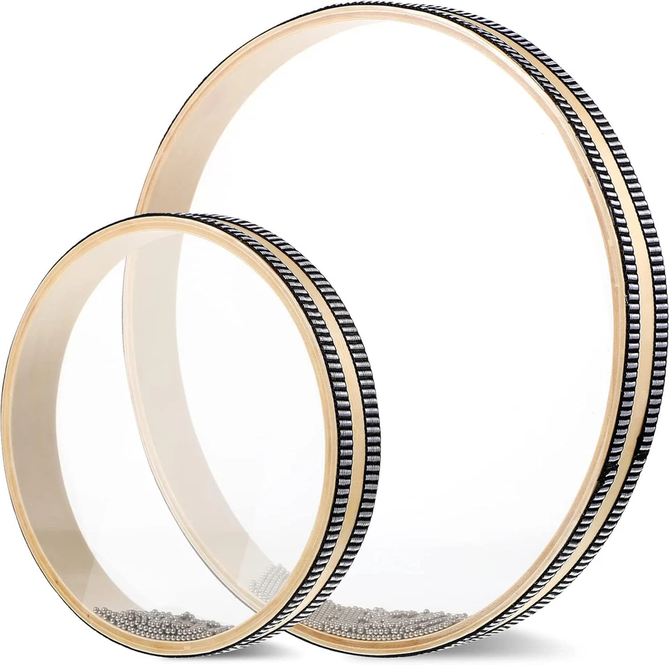 2 Pezzi Sea Wave Drum - Tamburo Oceanico Trasparente 30 Cm Con Sfere in Acciaio  - Immagine 1 di 4