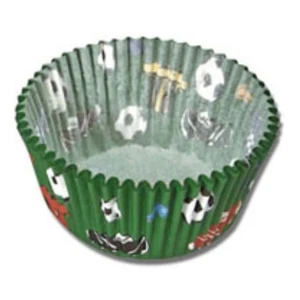 [50] Pirottini Muffin Papier Motiv Fußball Ø 5 cm Eva - Bild 1 von 4