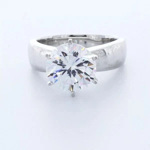 Klassischer Solitär Verlobungsring 14K Gold 4,17 ct runder Lab-gezüchteter Diamant G SI1 - Bild 1 von 8