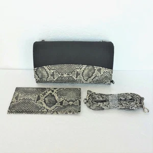 Buxton Clutch Handbag Purse NEW w/ Tags Crossbody Strap Embossed Snake Pattern - Picture 1 of 12