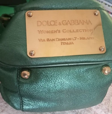 Dolce & Gabbana Vintage Metallic Green Shoulder Bag As Is - image 1 of 4