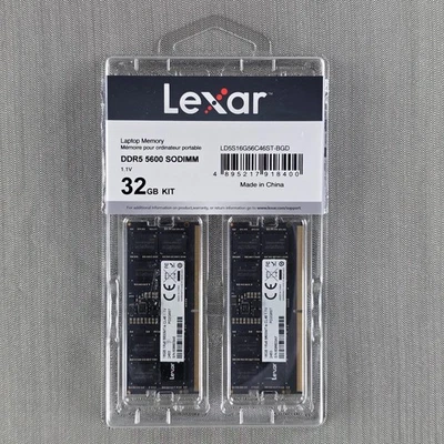 Memoria RAM LEXAR SO-DIMM SODIMM 32GB KIT 2x16GB DDR5 5600Mhz - Immagine 1 di 3