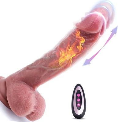 Remote Realistic Dildo Thrusting Vibrator Heating Roating Sex Toys for Women Men - Image 1 of 4