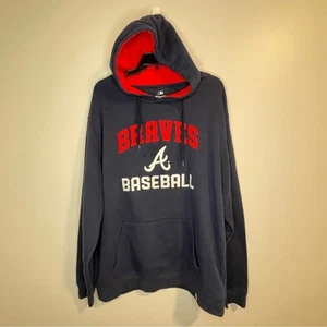Fanatics Navy Blue Atlanta Braves Hoodie - Picture 1 of 5