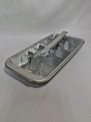 Bandeja de repuesto para cubitos de hielo de aluminio/metal DE COLECCIÓN e inserto 15 cubos, Foto 1 de 4