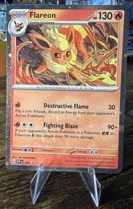 Flareon Pokemon 167 Prismatic Evolutions Cosmic Black Star Promo - Picture 1 of 3