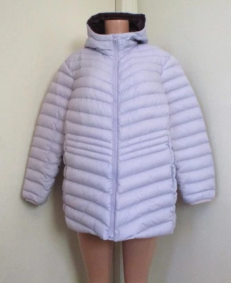 LANDS' END NYLON LAVENDER/ PURPLE LINED ULTRALIGHT DOWN QUILTED PUFFER COAT,  1X - Image 1 of 4