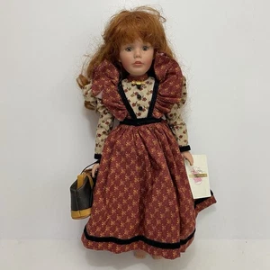 Poupée Susan Wakeen Anne Shirley 15" Anne aux pignons verts avec étiquette sac à main robe - Photo 1/14