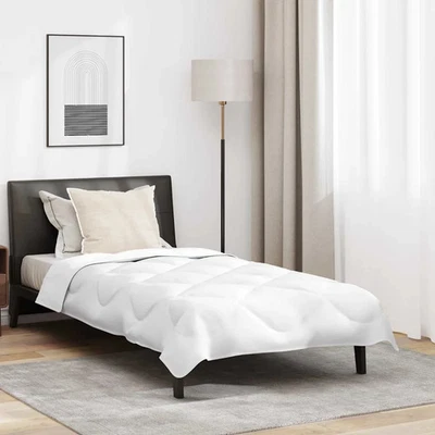 Duvet Estivo con cuscino Bianco Microfibra Piumone Cuscino Comfort del vidaXL - Immagine 1 di 4